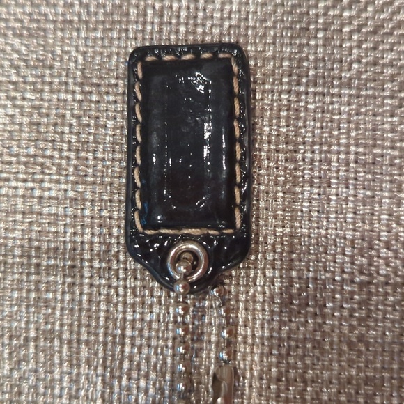 Coach Black Stripe Classic Monogram Jacquard Wristlet - Picture 10 of 12